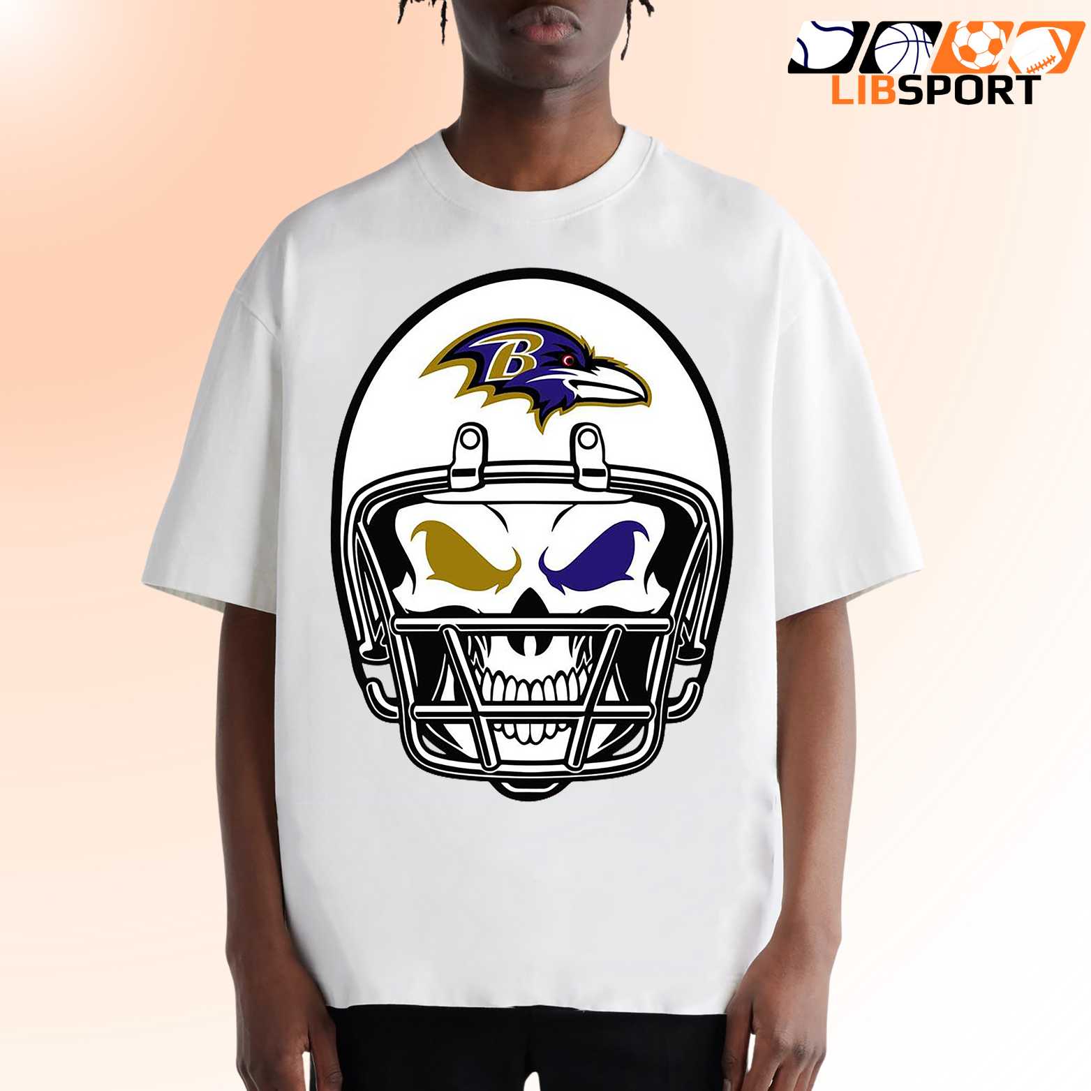Baltimore Ravens Skull Helmet T Shirt, Nfl Football Tee, Gift For Fan
